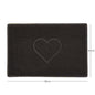 "Heart" Embossed Loofah Textured Spaghetti Door Mat
