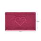 "Heart" Embossed Loofah Textured Spaghetti Door Mat
