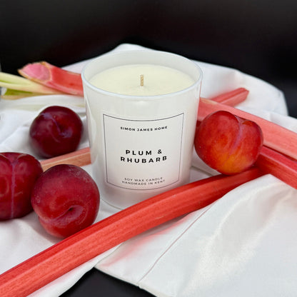 Plum & Rhubarb Candle - Luxury Soy Wax