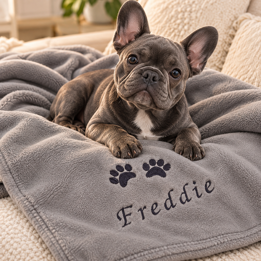 Pet Fleece Blanket - Paws - Personalised