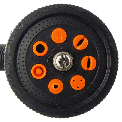7-Function Garden Hose Sprayer (Black/Orange Zebra)