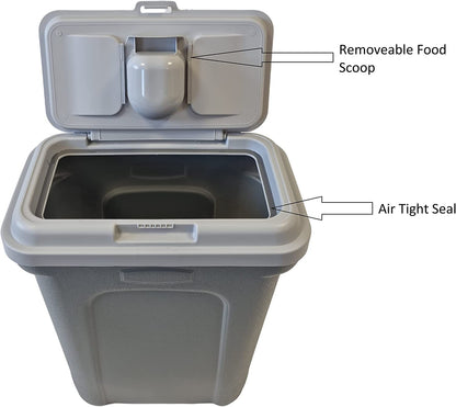 HH Home Hut 35L Large Pet Food Container Dog Cat Animal Storage Bin 16KG Dry Feed 23KG Seed Including Air Tight Seal Purple Lid