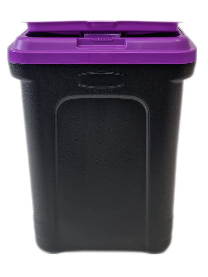 HH Home Hut 35L Large Pet Food Container Dog Cat Animal Storage Bin 16KG Dry Feed 23KG Seed Including Air Tight Seal Purple Lid