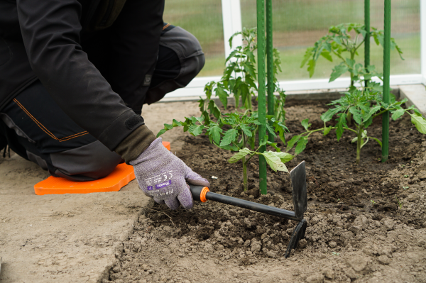 Garden Hoe Garden Rake 2 in 1 Gardening Tools, 3 Prong Garden Fork for Garden Soil, Hand Hoe Hand Rake Cultivator Garden Tool, Soil Rake & Mattock Gardening Tool