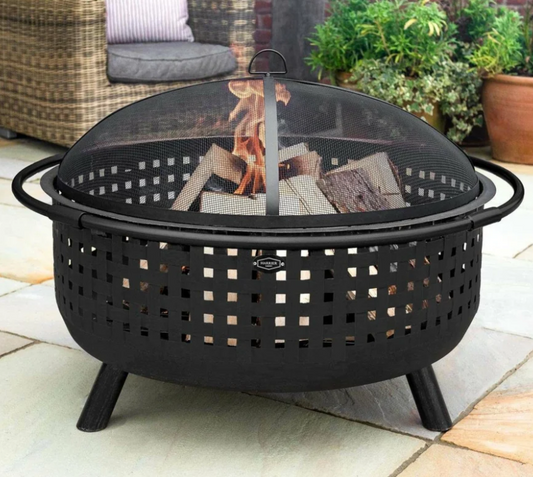 Harrier Woven Outdoor Fire Pit BBQ 42 inch