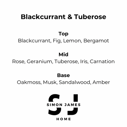 Blackcurrant & Tuberose Candle - Luxury Soy Wax