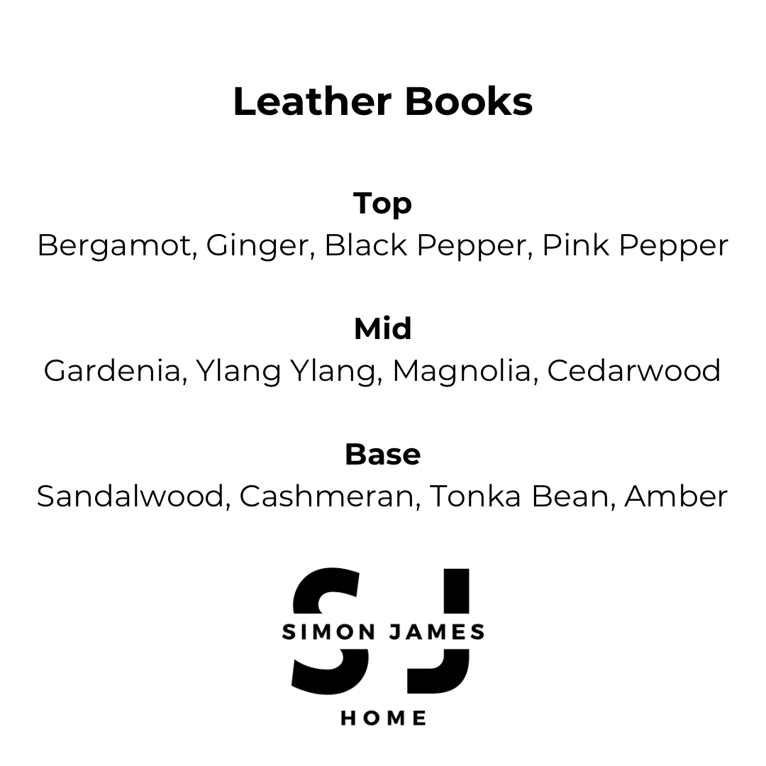 Leather Books Candle - Luxury Soy Wax