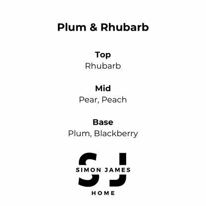 Plum & Rhubarb Candle - Luxury Soy Wax