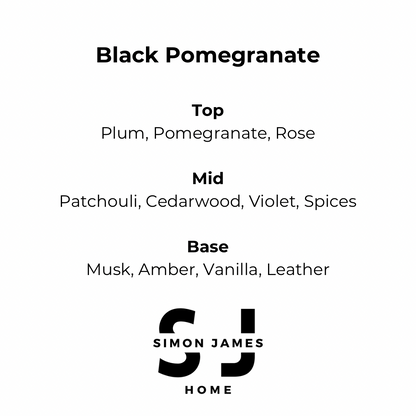 Black Pomegranate Candle - Handmade Soy Wax - Pomegranate Noir Candle