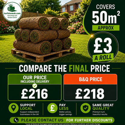 50 Quality Turf Rolls £216 Including Delivery