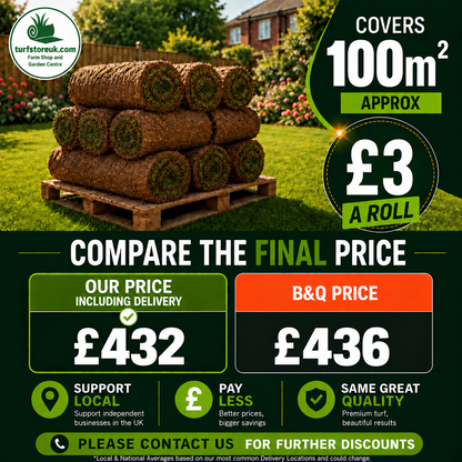 100 Quality Turf Rolls £432 Including Delivery