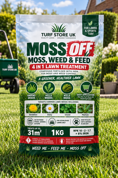 MOSS OFF - Moss, Weed & Feed 4 in 1 Lawn Treatment
