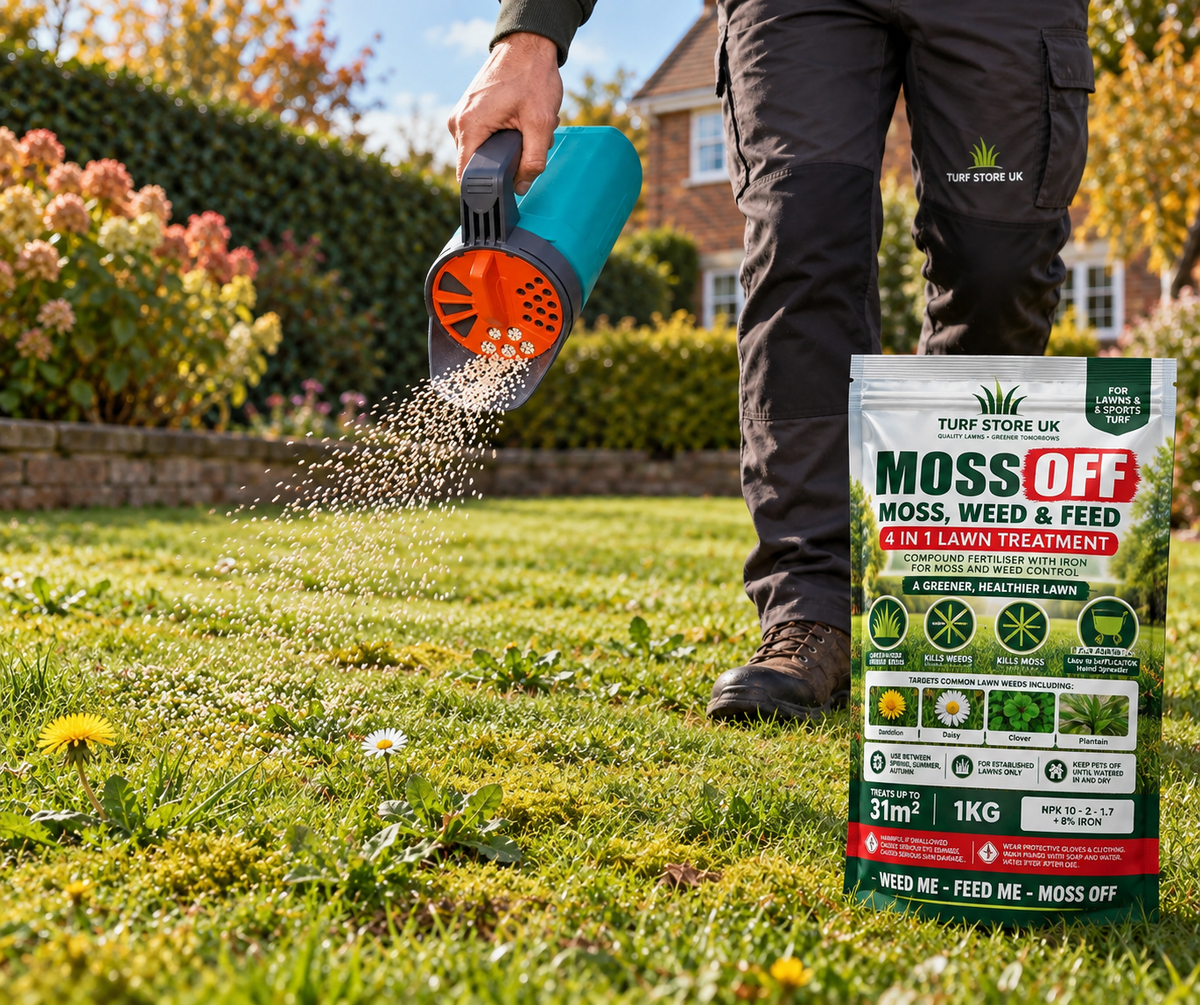 MOSS OFF - Moss, Weed & Feed 4 in 1 Lawn Treatment