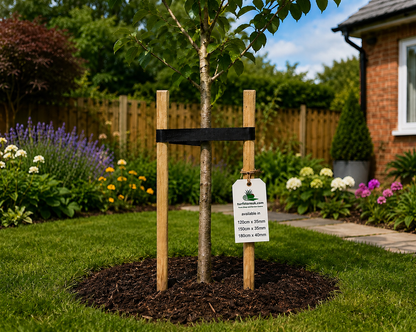 Pack of 10 - Westland Wooden Tree Stake 180cm x 40mm Pressure Treated Garden Plant Support - Free Delivery
