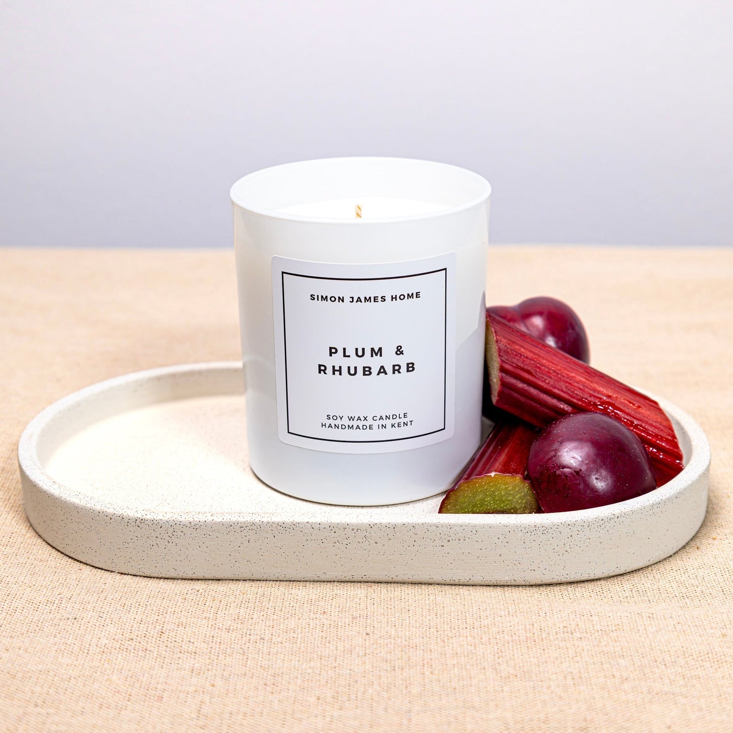 Plum & Rhubarb Candle - Luxury Soy Wax