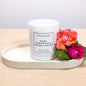Rose, Geranium & Green Leaves Candle - Luxury Soy Wax - Rose Candle