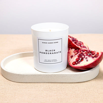 Black Pomegranate Candle - Handmade Soy Wax - Pomegranate Noir Candle
