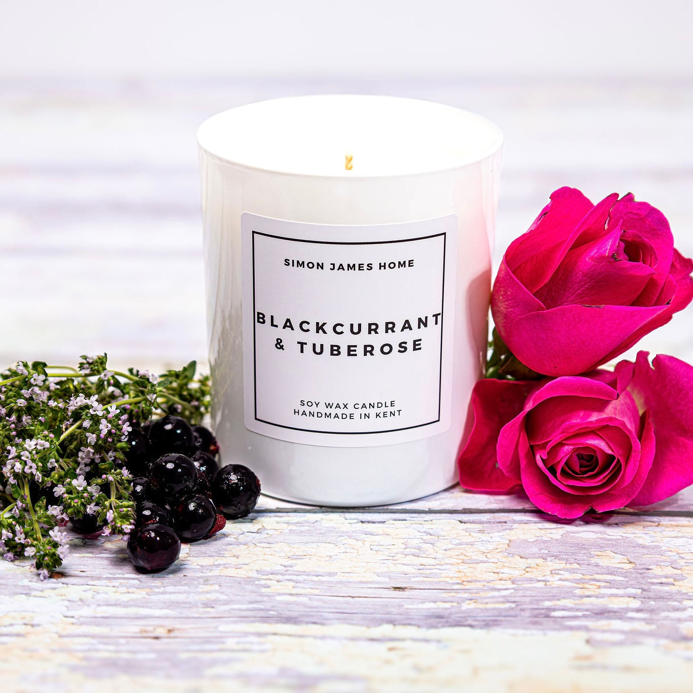 Blackcurrant & Tuberose Candle - Luxury Soy Wax