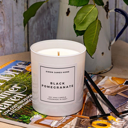 Black Pomegranate Candle - Handmade Soy Wax - Pomegranate Noir Candle