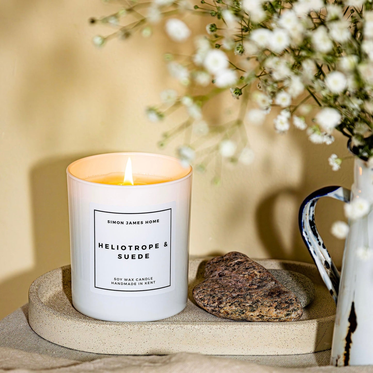Heliotrope & Suede Candle - Luxury Soy Wax