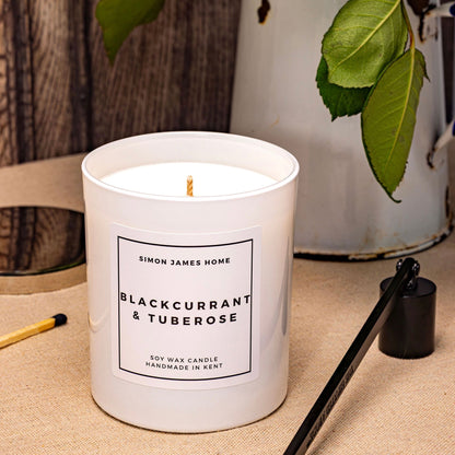 Blackcurrant & Tuberose Candle - Luxury Soy Wax