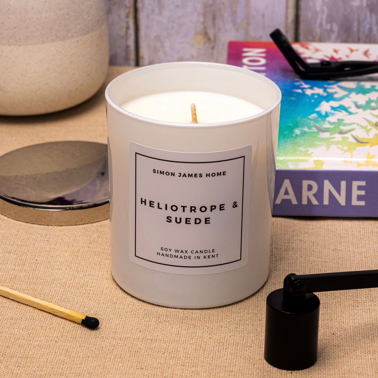 Heliotrope & Suede Candle - Luxury Soy Wax