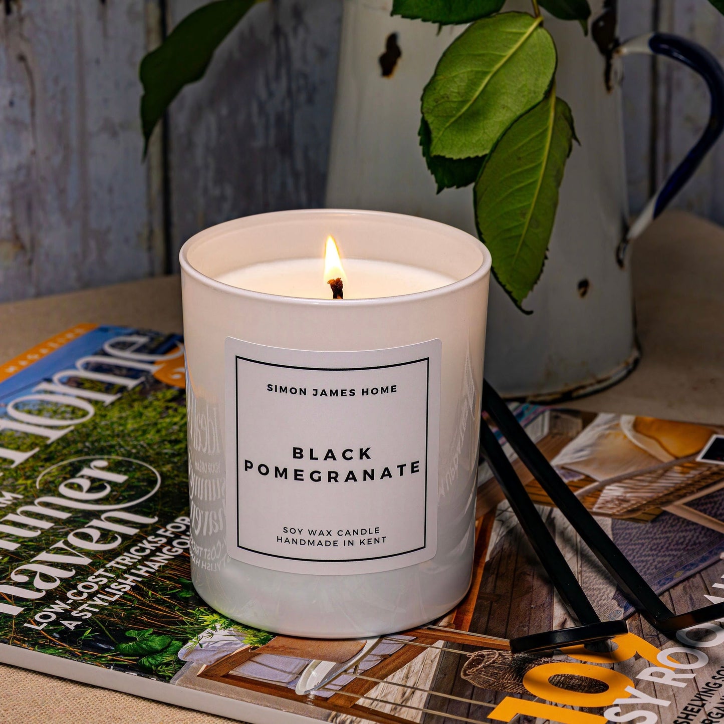 Black Pomegranate Candle - Handmade Soy Wax - Pomegranate Noir Candle
