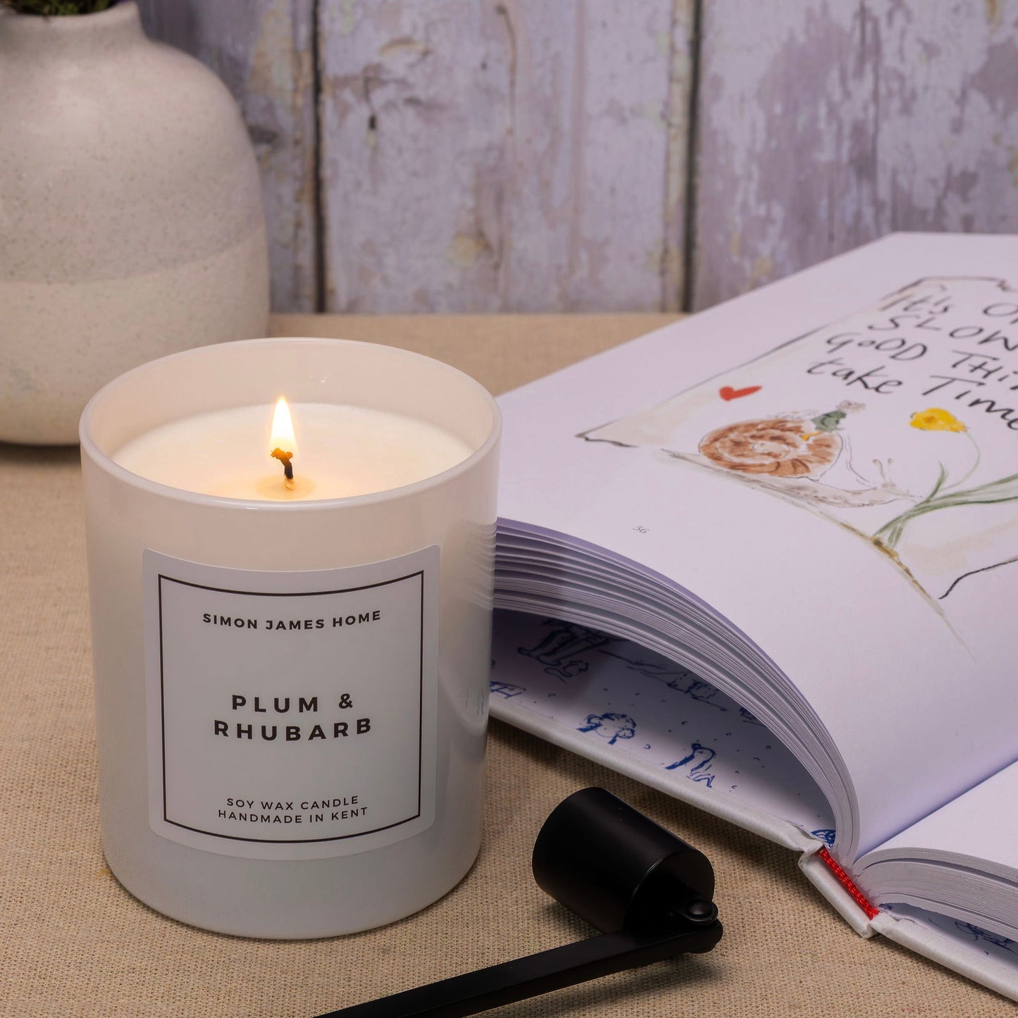 Plum & Rhubarb Candle - Luxury Soy Wax