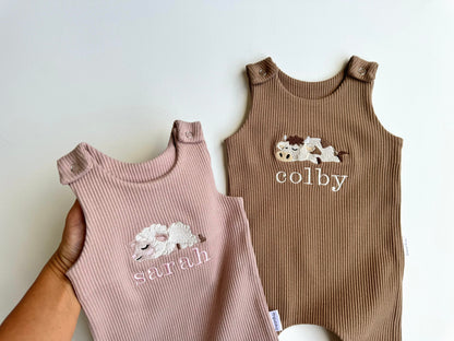 Farm Theme Personalised Dungarees