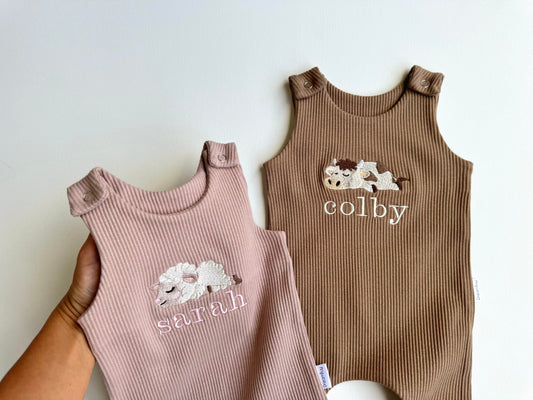 Farm Theme Personalised Dungarees