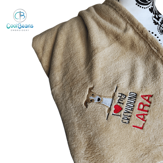 Pet Fleece Blanket - Greyhound (Corner) - Personalised