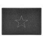 Indoor Spaghetti Door Mat Embossed Star - Dark Grey
