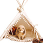 MINICAMP Rabbit Teepee, Bunny Bed in Ecru with Pompoms – Size XS