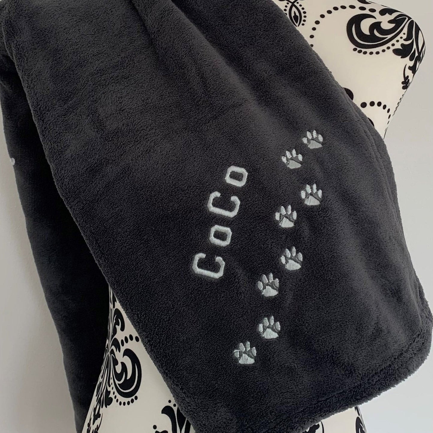 Pet Fleece Blanket - Paw Prints - Personalised