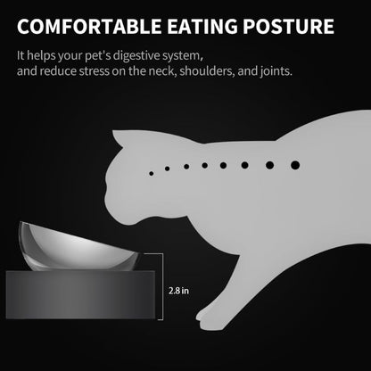 PETKIT Cat Bowls with Stand Tilted, 0 &15° Stainless Steel Elevated Cat Feeding Bowls for Cats and Small Dogs, Raised Cat Food and Water Bowls, Stress Free, Food Grade Material, Anti Slip None Spill