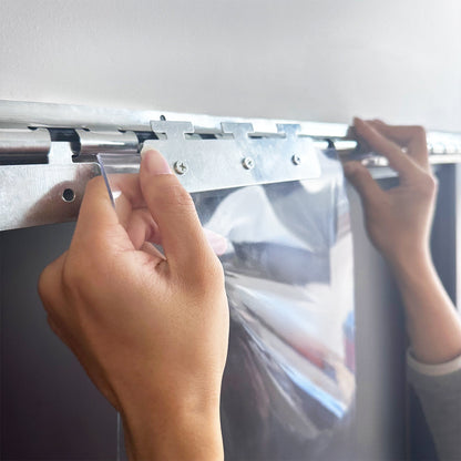 PVC Strip Curtain Hook-On Rail 1m