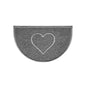 Heart Embossed Halfmoon Indoor/Sheltered Outdoor Spaghetti Doormat