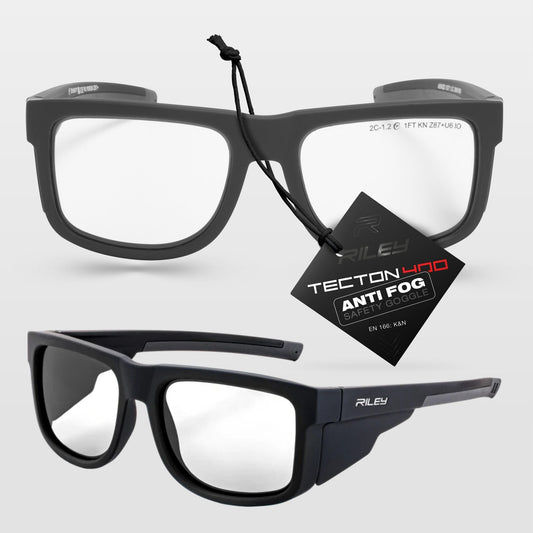 RILEY Navigator Anti-Scratch Safety Fashion Glasses with Clear Lens