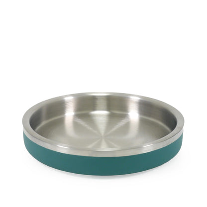 Rosewood Premium Double-Wall Stainless Steel Pet Food Shallow Bowl 480ml - Teal