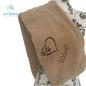 Pet Fleece Blanket - Heart & 2 Paws - Personalised in Corner