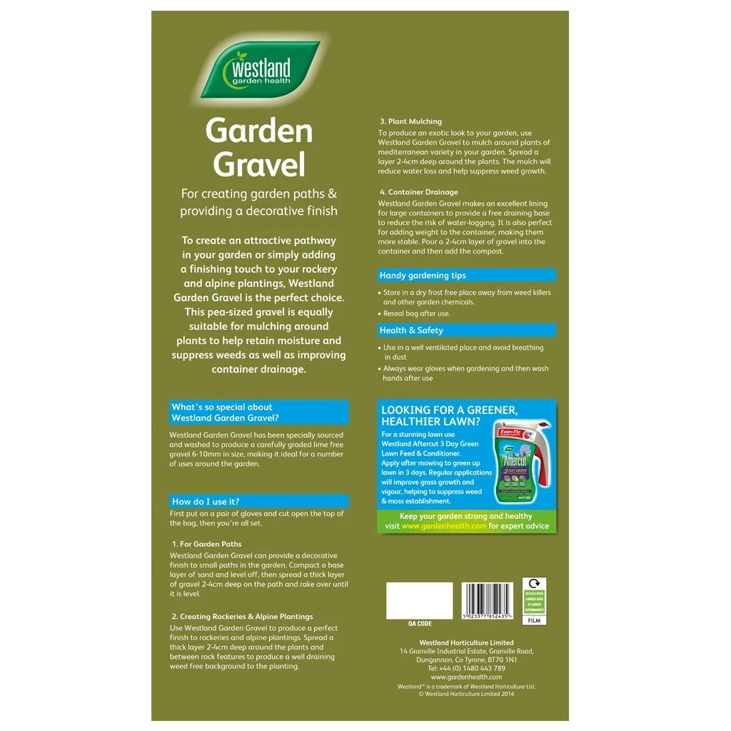 Westland Garden Gravel Stone Decorative for Paths Drainage & Mulch 20kg - Free Delivery