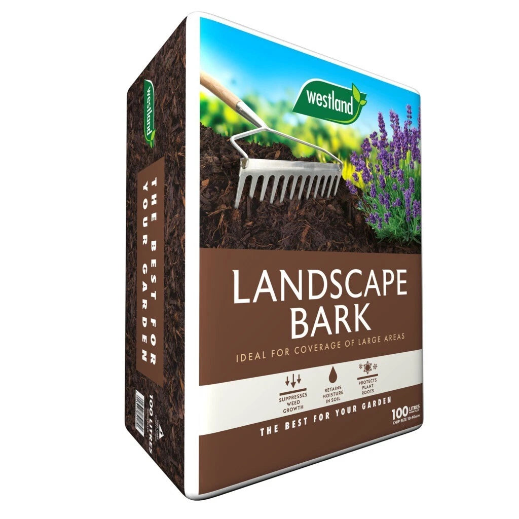 Westland Landscape Bark Chippings 100L 30 50mm Mulch Weed Control Garden - Free Delivery