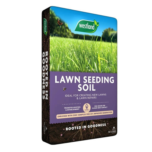 Westland Lawn Seeding Soil Grass Seed Lawn Repair Turf Underlay Zinc 30L Garden - Free Delivery