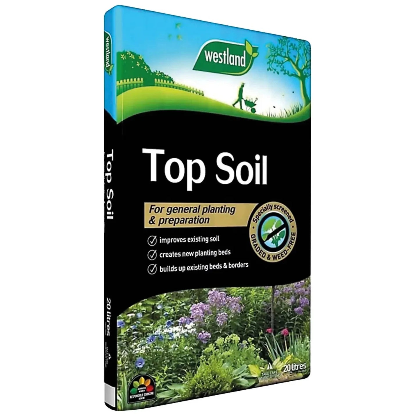 Westland Top Soil 20L Garden Soil Beds Borders Planting Compost Mix - Free Delivery