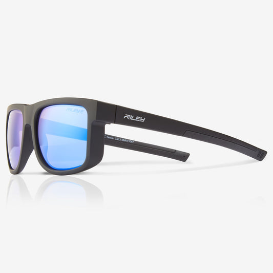 RILEY Navigator Anti-Scratch  Sunglasses with Blue Mirror Revo Lens