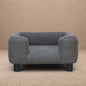 Artisan Furniture Solid Mango Wood Mini Battleship Tweed Pet Sofa Bed