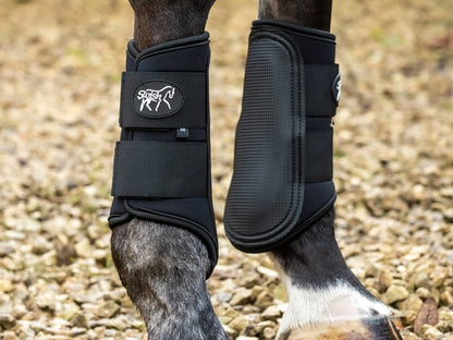 Double Locking Brushing Boots - Black