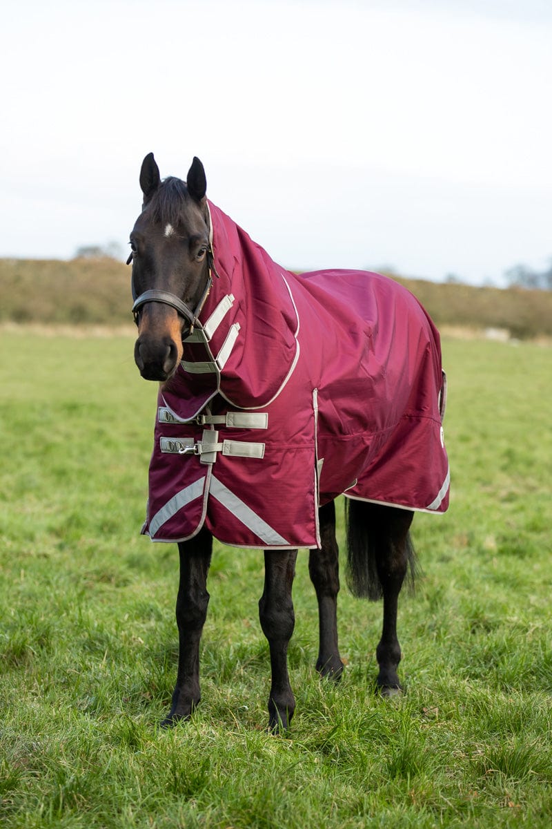 0g Detachable Neck Turnout Rug - Burgundy