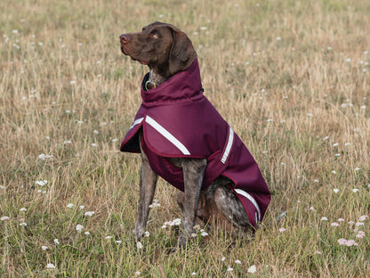 Luxe Waterproof Dog Coat 0g - Burgundy