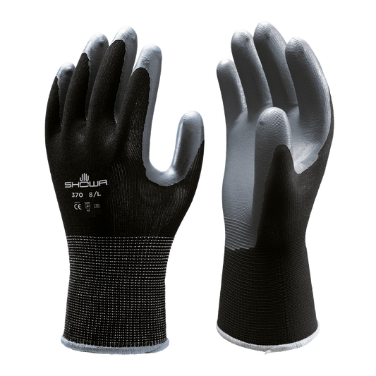 SHOWA 370 Black Lightweight Assembly Grip Safety Gloves